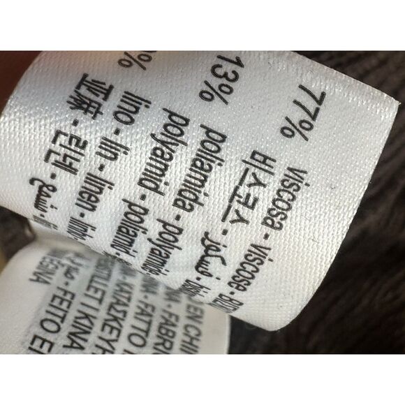 NWT Zara L Linen Blend Long Cardigan Sweater Duster Open - Picture 4 of 6